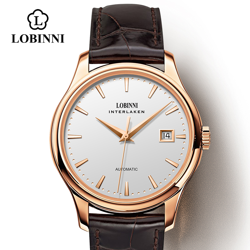 Dress Watch Ultra Thin - Мужские механические часы LOBINNI L12026 с