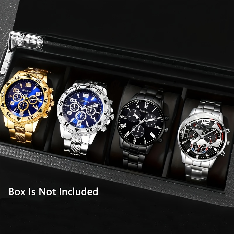 Мужской набор часов Geneva, 4  – обзор и цена Luxury Watch Under 20000
