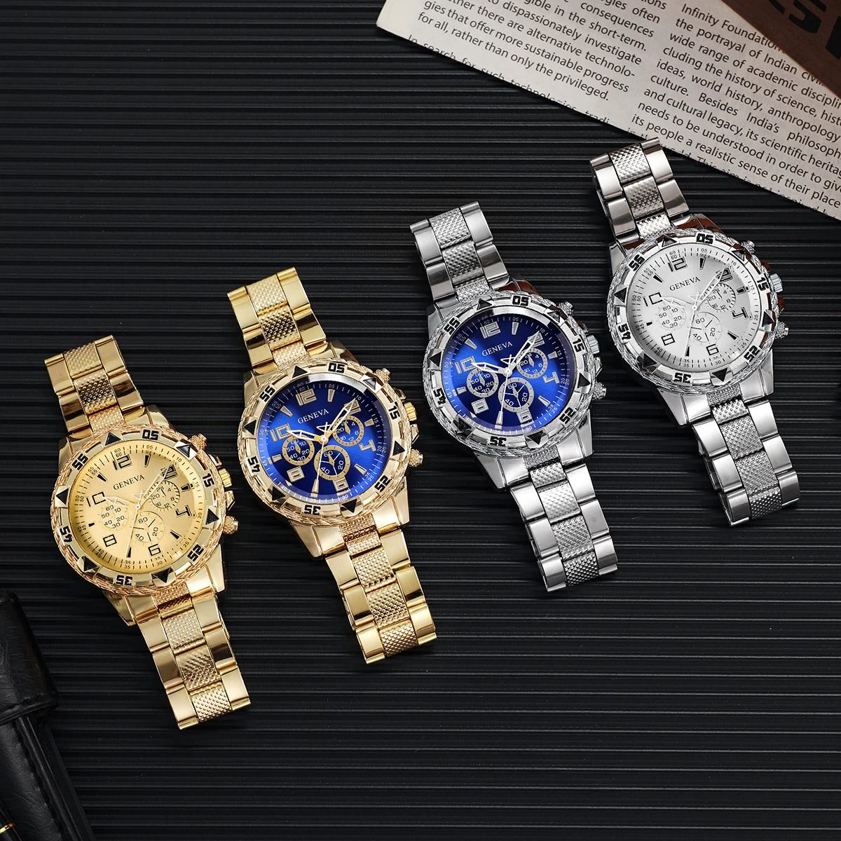 4 шт./компл. мужские модные де – обзор и цена Luxury Watch Under 20000