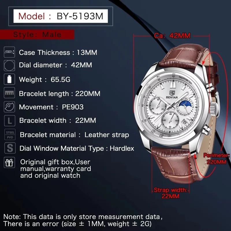 Новые мужские часы BENYAR, вод – обзор и цена Luxury Watch Audemars Piguet
