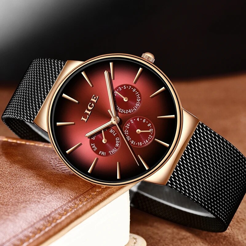 Новые модные мужские часы LIGE – обзор и цена Dress Watch Ultra Thin