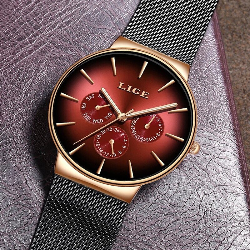 Новые модные мужские часы LIGE – обзор и цена Dress Watch Ultra Thin
